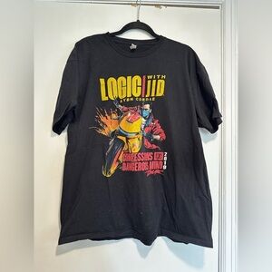 Logic and JID XL Confession Of A Beautiful Mind 2019 Tour Black Graphic Tee.